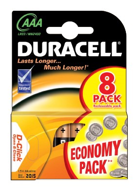 Батарейка Duracell Basic LR03-8BL AAA (8шт. уп)