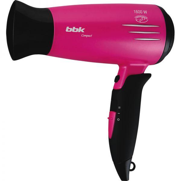 Фен BBK BHD1605i, 1600Вт, черный и фиолетовый черный